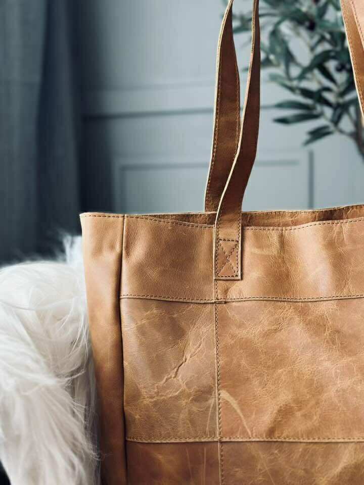 Shopper - Cognac / zwart