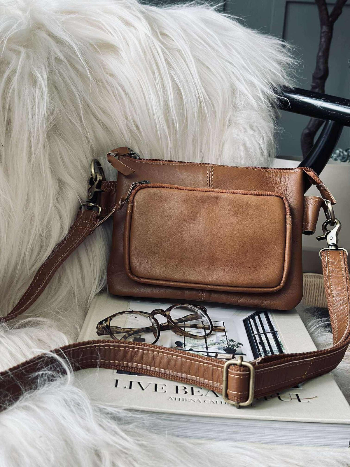 Clutch Mille cognac