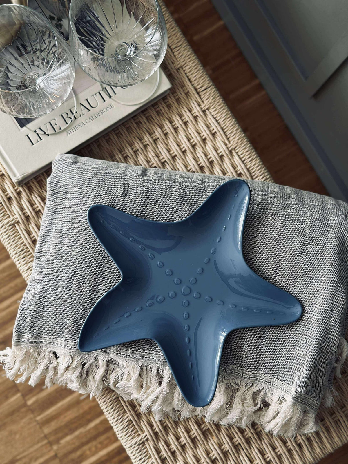 Bord melamine - Blauwe zeester