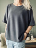 Blouse Sia Dark grey – Oversize