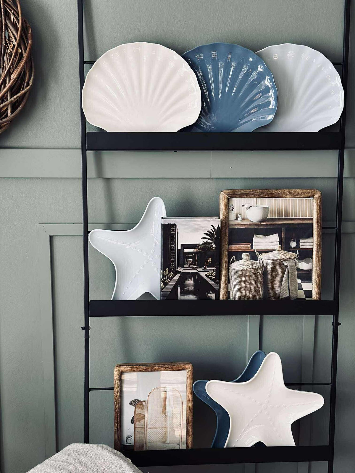 Bord melamine - Lichtblauwe schelp