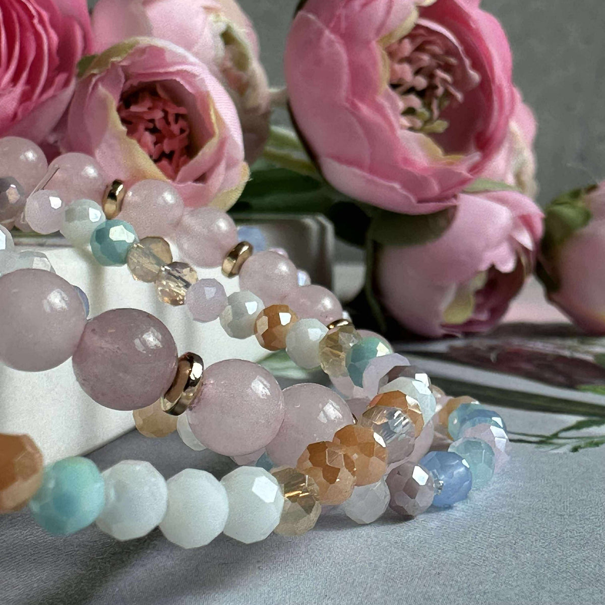 Armband Luna Soft pink – Set van 3 stuks