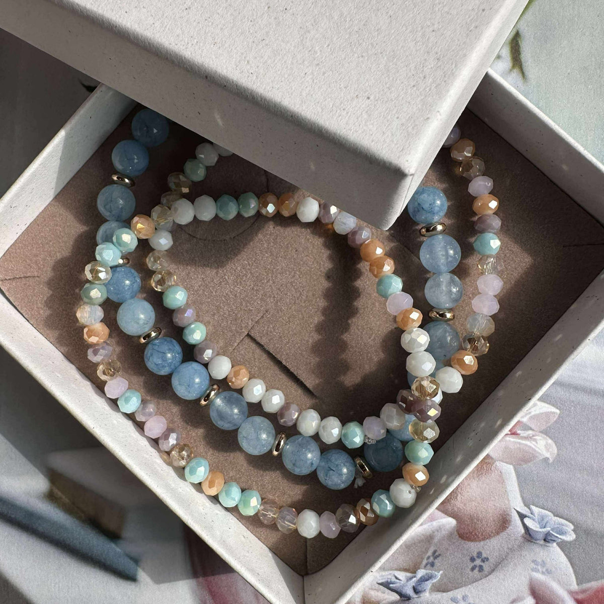 Armbanden Luna Soft blue – Set van 3 stuks