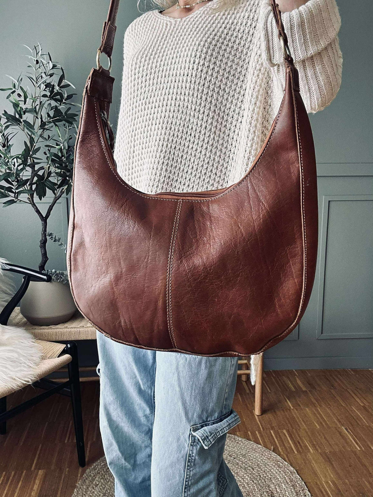 Schoudertas Alicia - Cognac