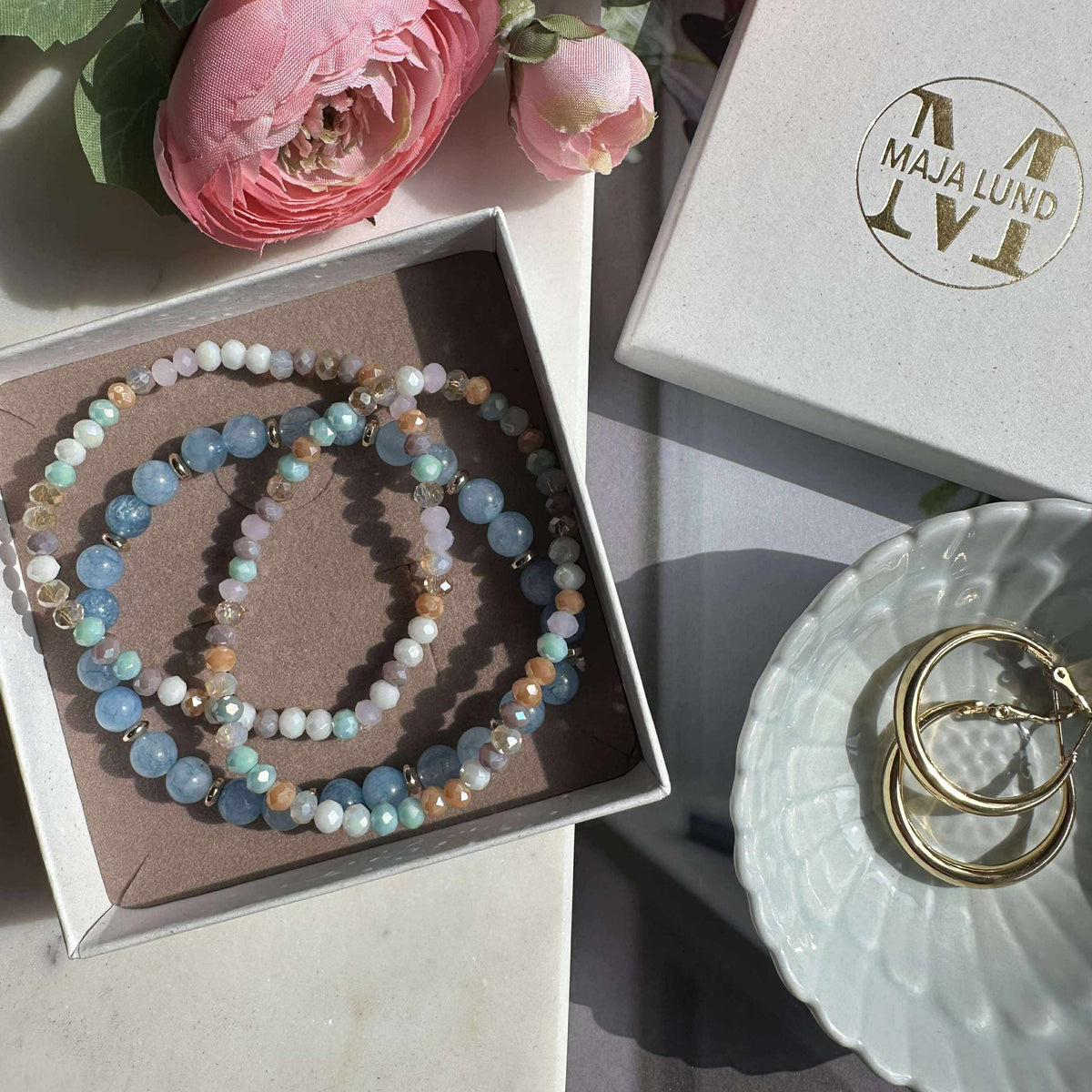 Armbanden Luna Soft blue – Set van 3 stuks