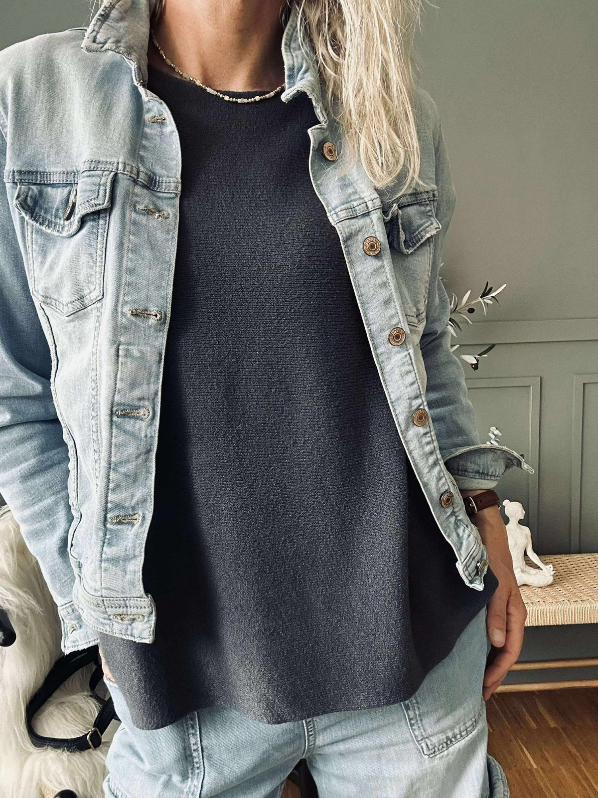 Blouse Sia Dark grey – Oversize