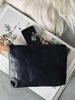 Toilettas / Clutch  - Black leather
