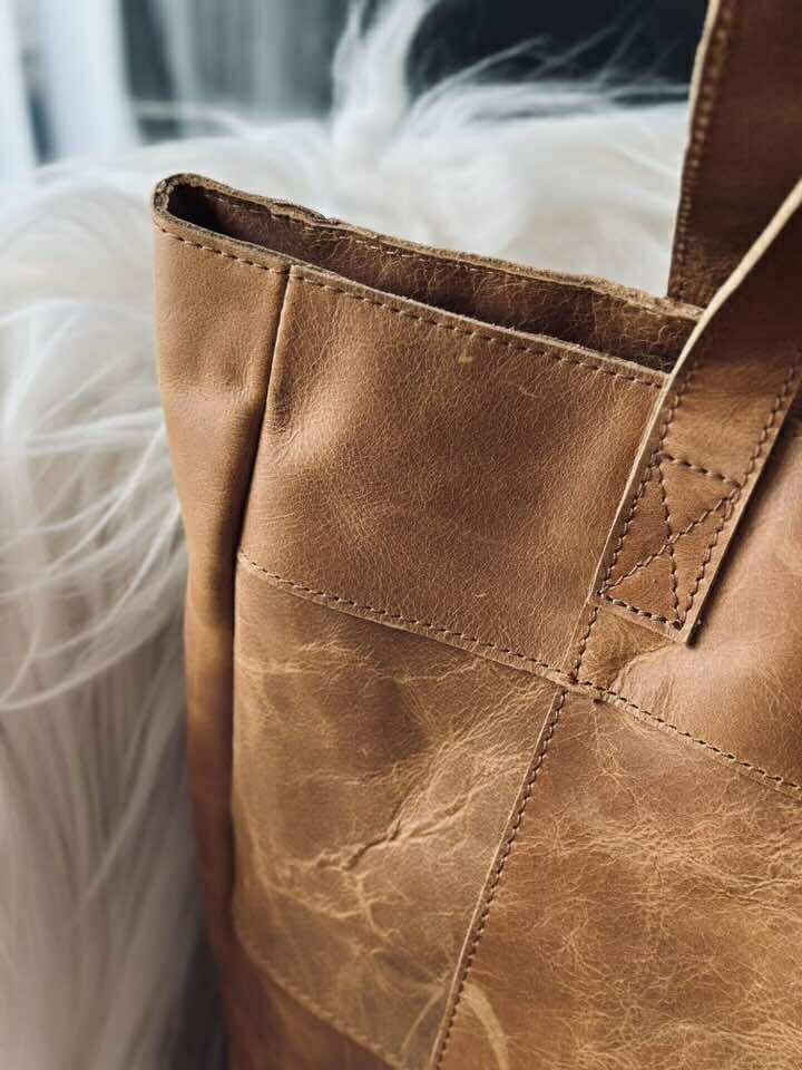 Shopper - Cognac / zwart