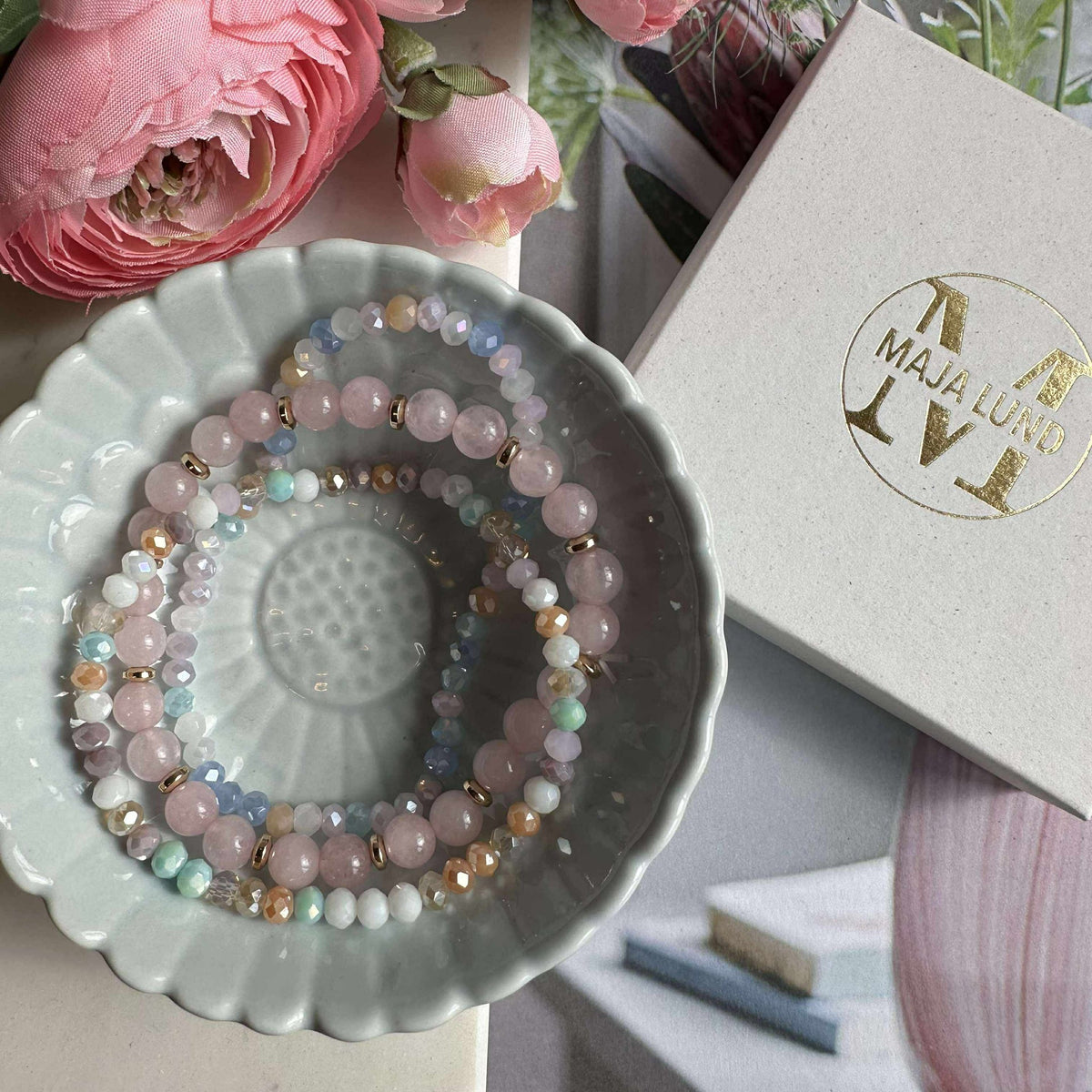 Armband Luna Soft pink – Set van 3 stuks