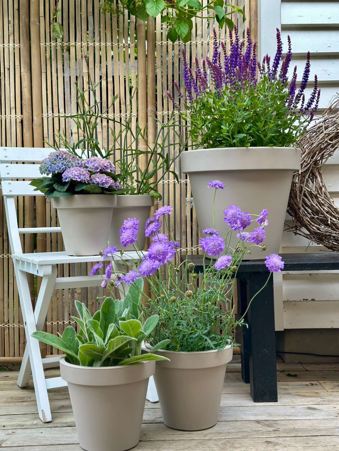 Tuinpot dia 20cm - Gerecycled Beige