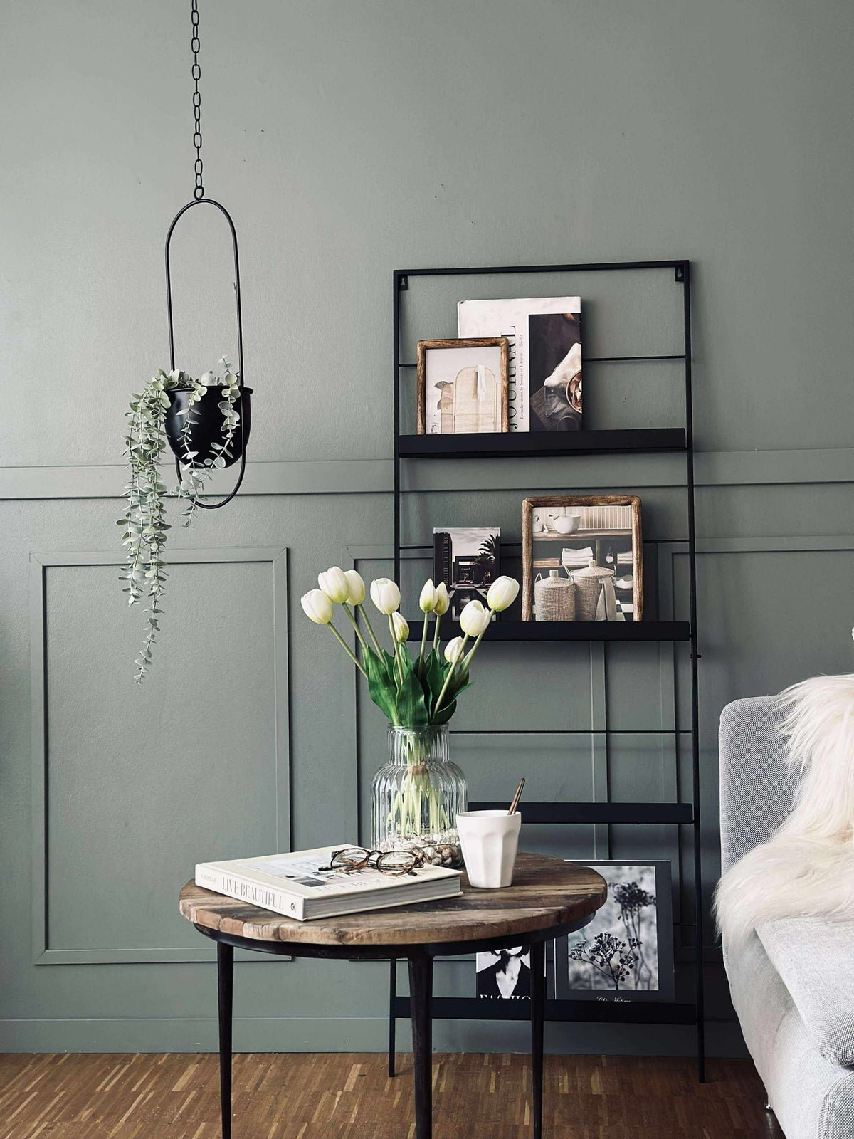 Pot met ophanging  - Black