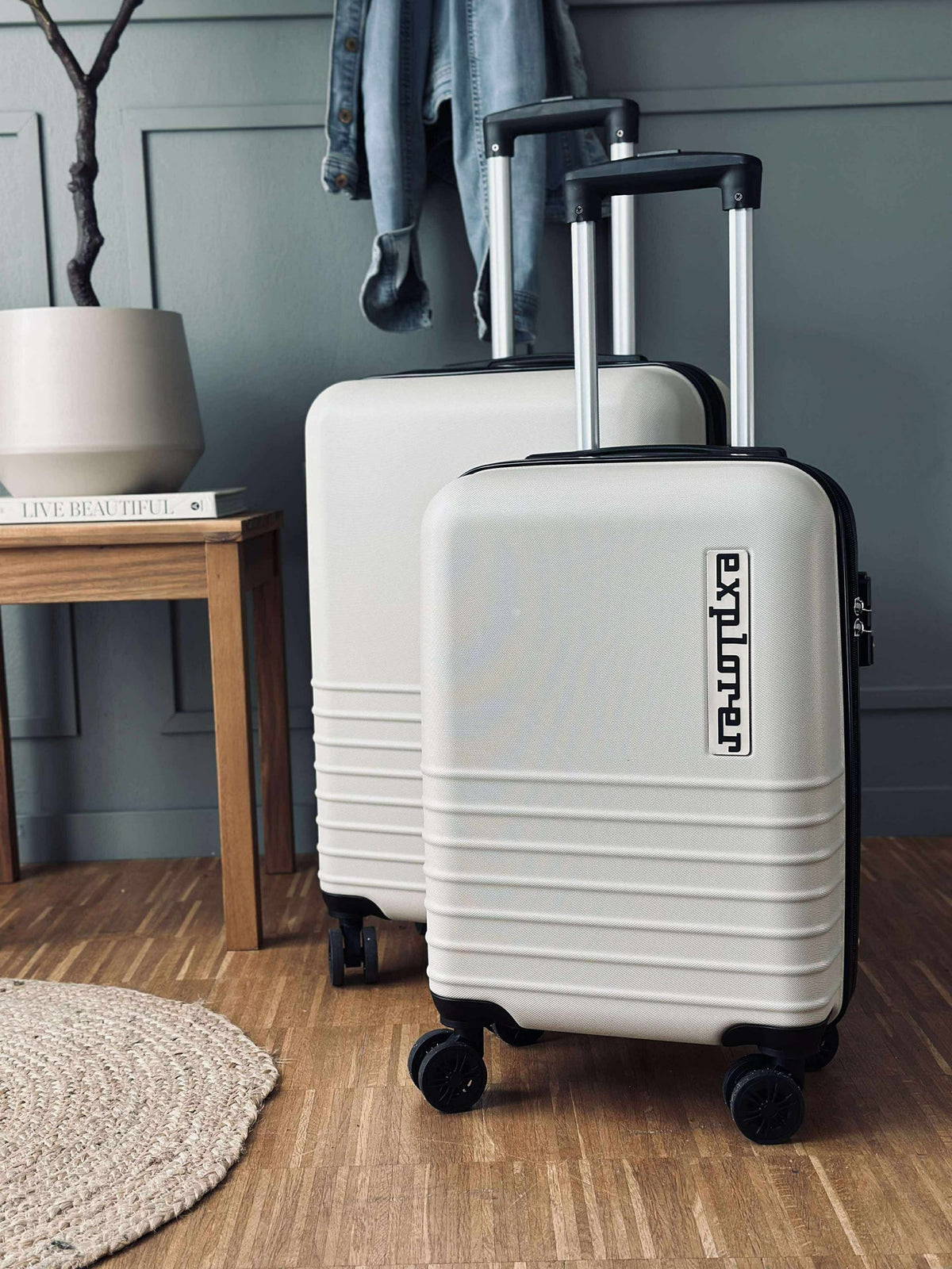 Kofferset van 2 stuks – Beige