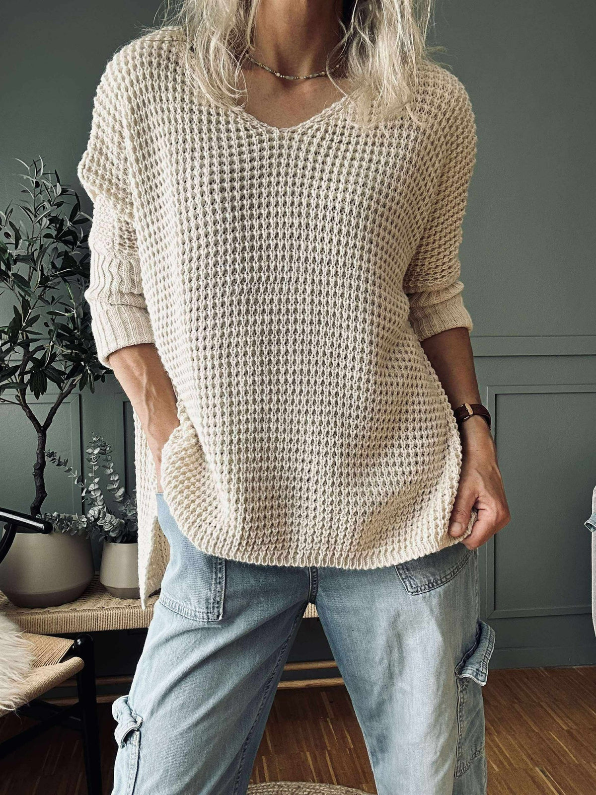 Trui MILLE beige – Onesize