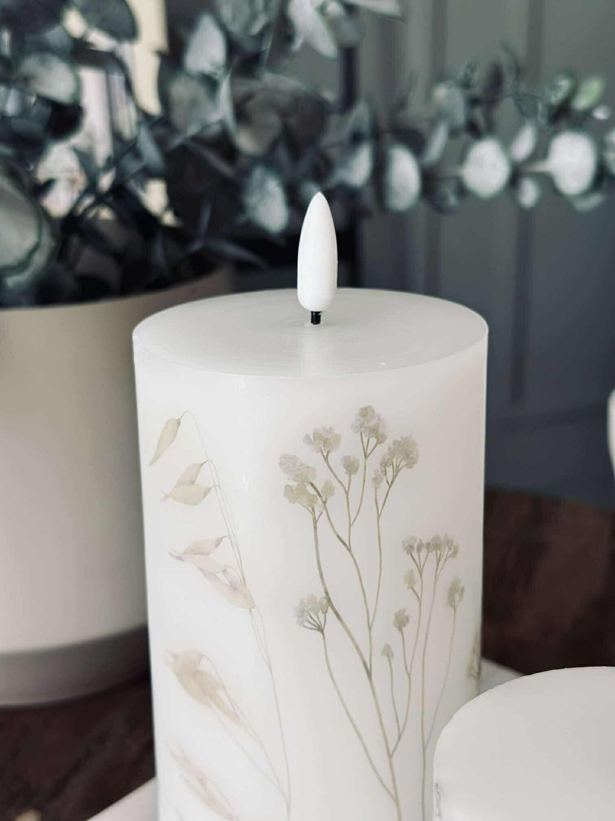 LED stompkaarsen FLOWER – Set van 3 stuks en afstandsbediening