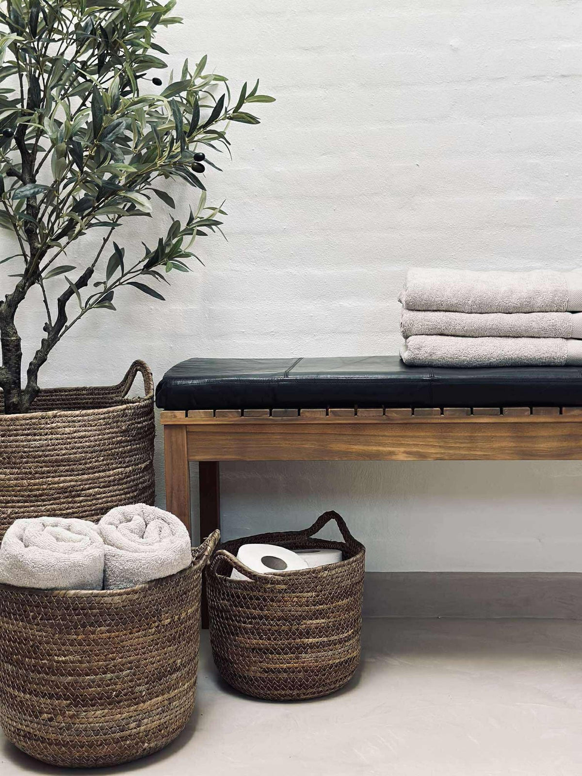 Leder kussen Tokyo - 88 cm Zwart