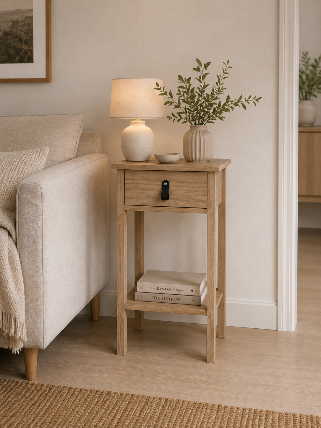 Tafel met lade en plank - Houtlook