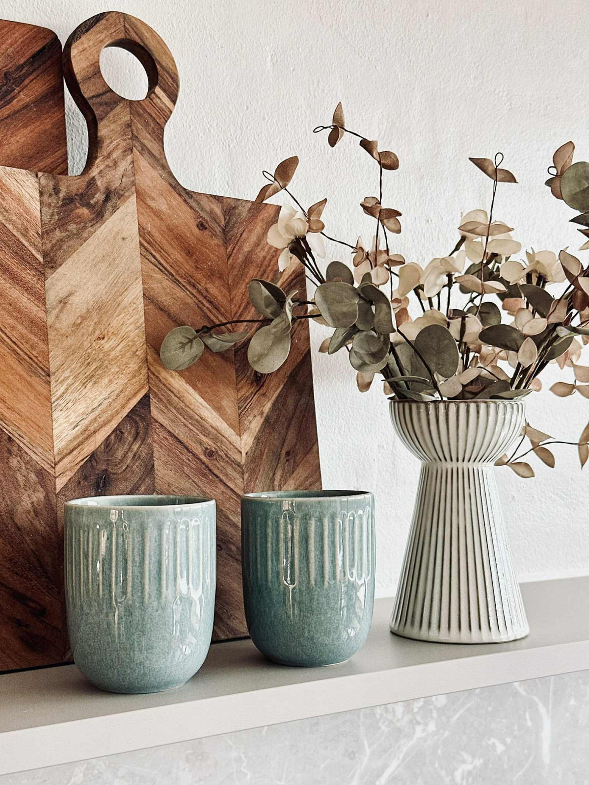 Mokken steengoed – set van 4 stuks - meerdere kleuren