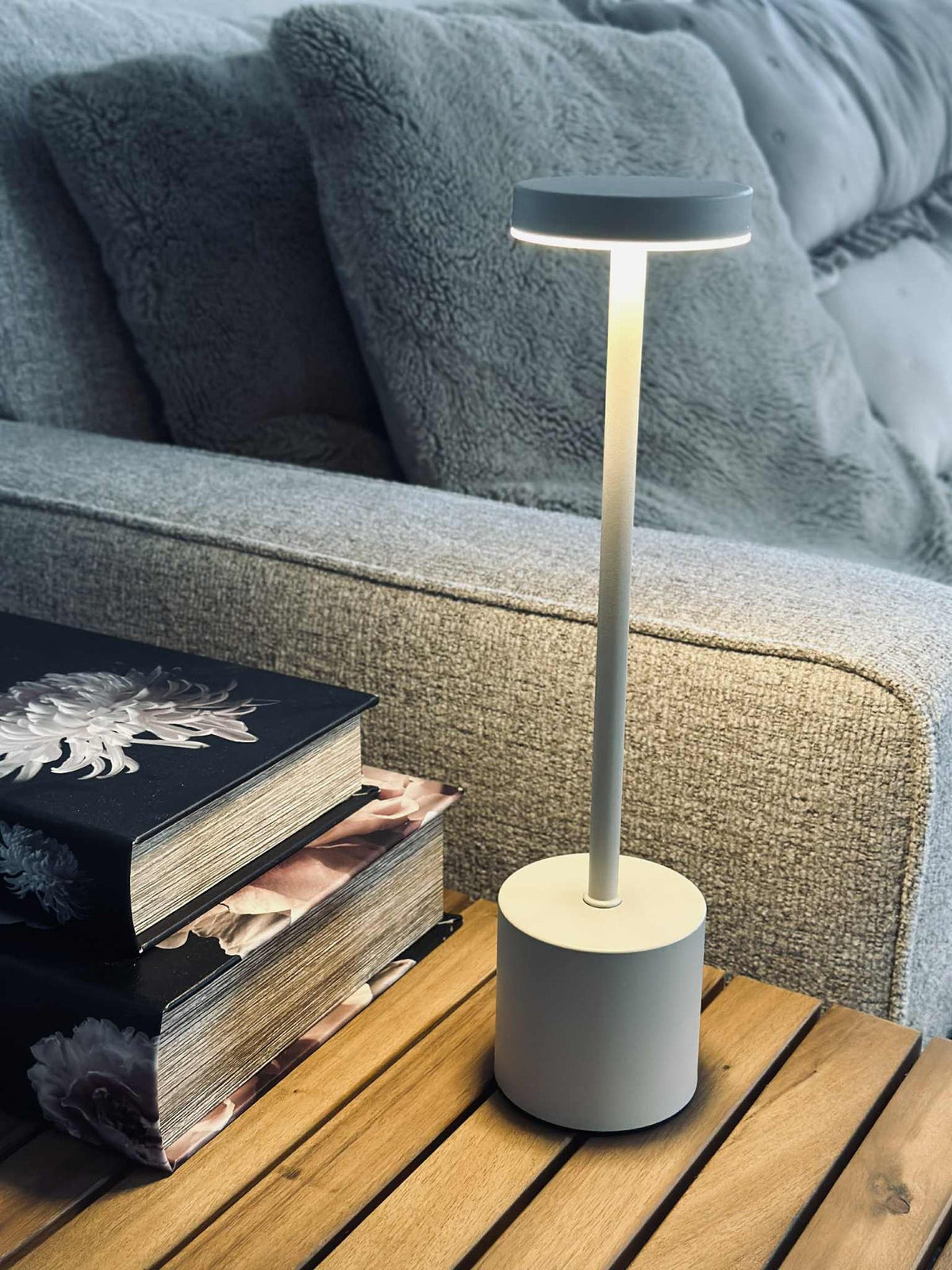 LED-tafellamp KELLY Wit - oplaadbaar