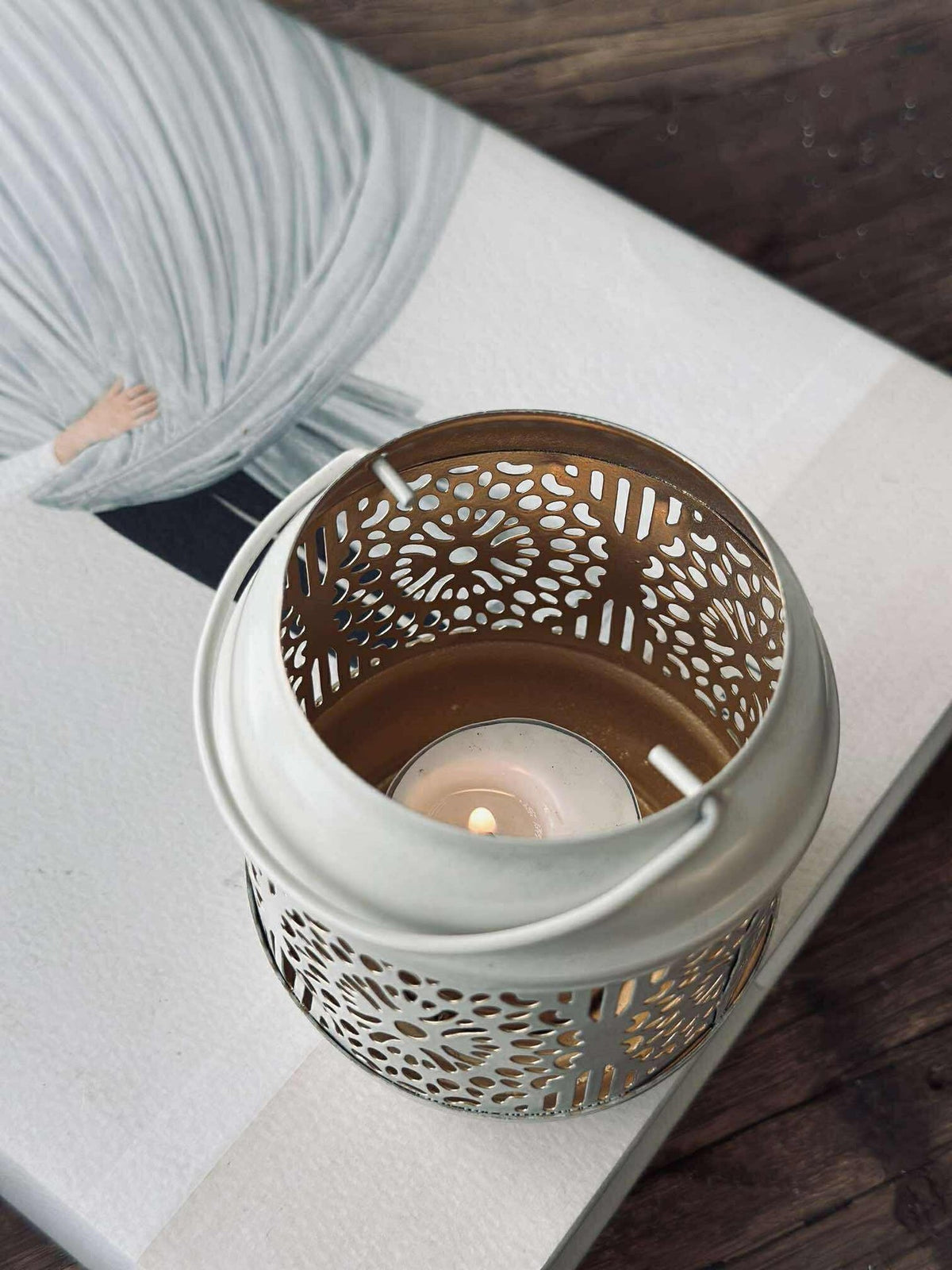 Lantaarn EMMA small - Licht beige