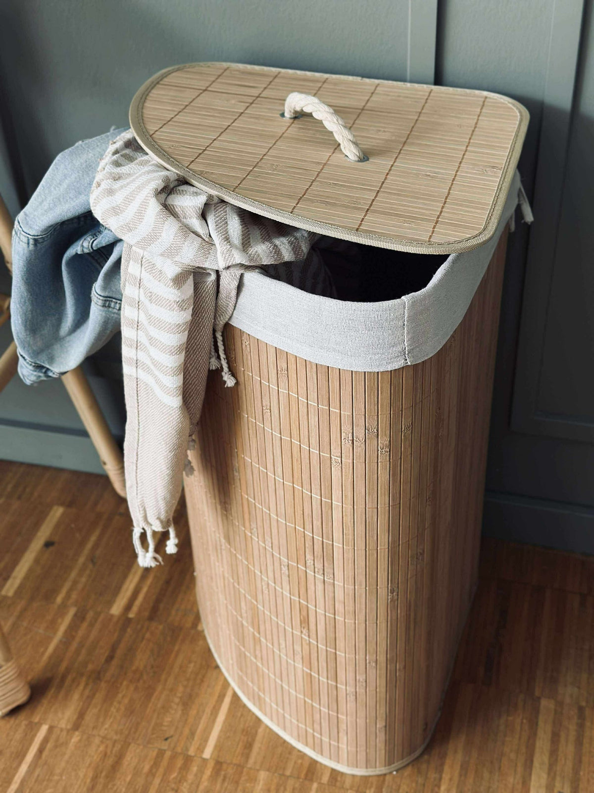 Wasmand van bamboe - Driehoekig