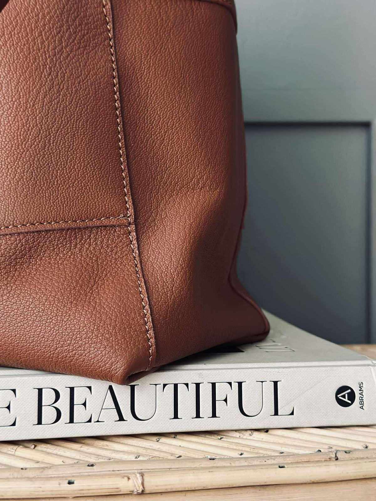 Shopper Daily van zacht leer - Cognac