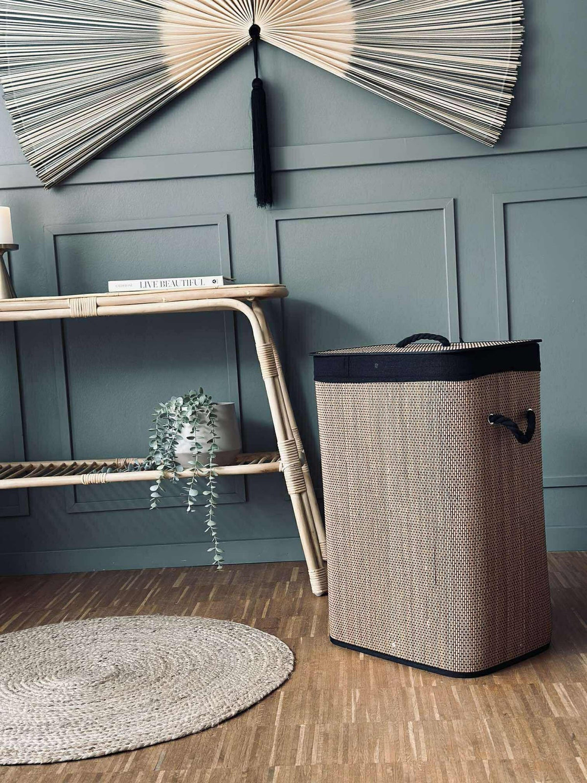 Wasmand van bamboe - Black