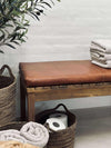 Kussen in leer Tokyo - 88cm Cognac
