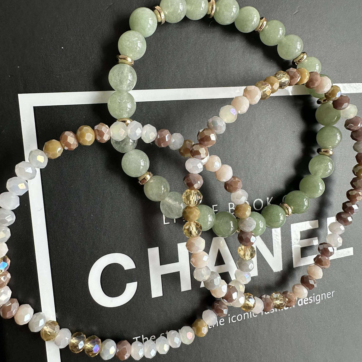 Armbanden Luna Jade Green – Set van 3 stuks