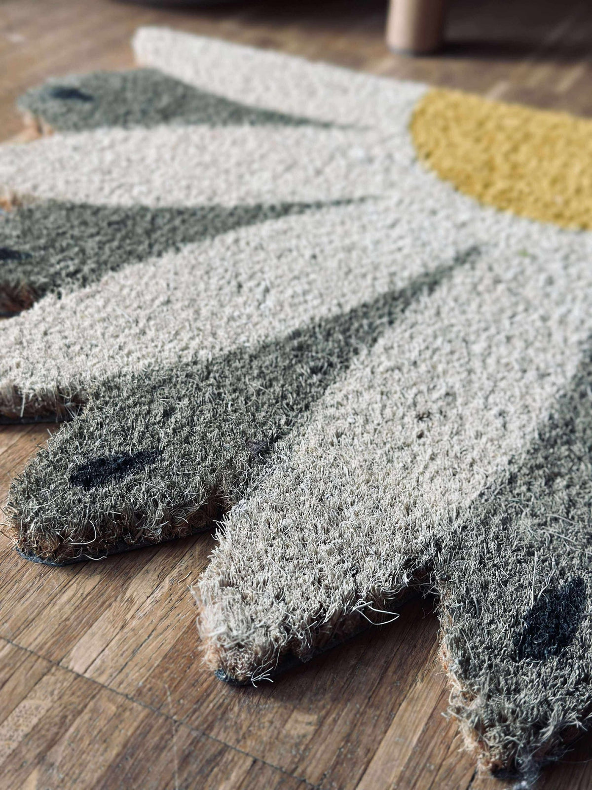 Deurmat Bloem beige