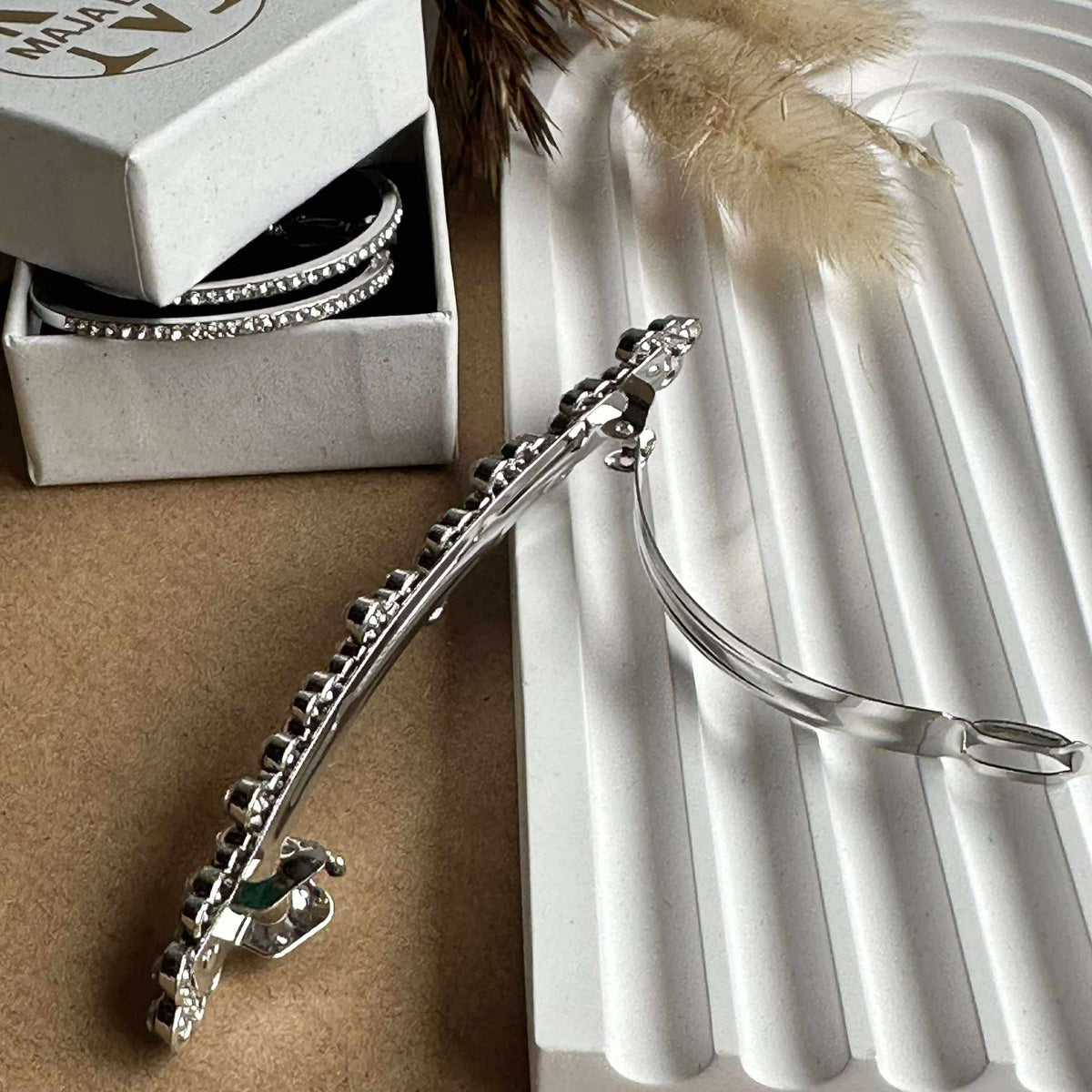 Haarclip Leonora silver
