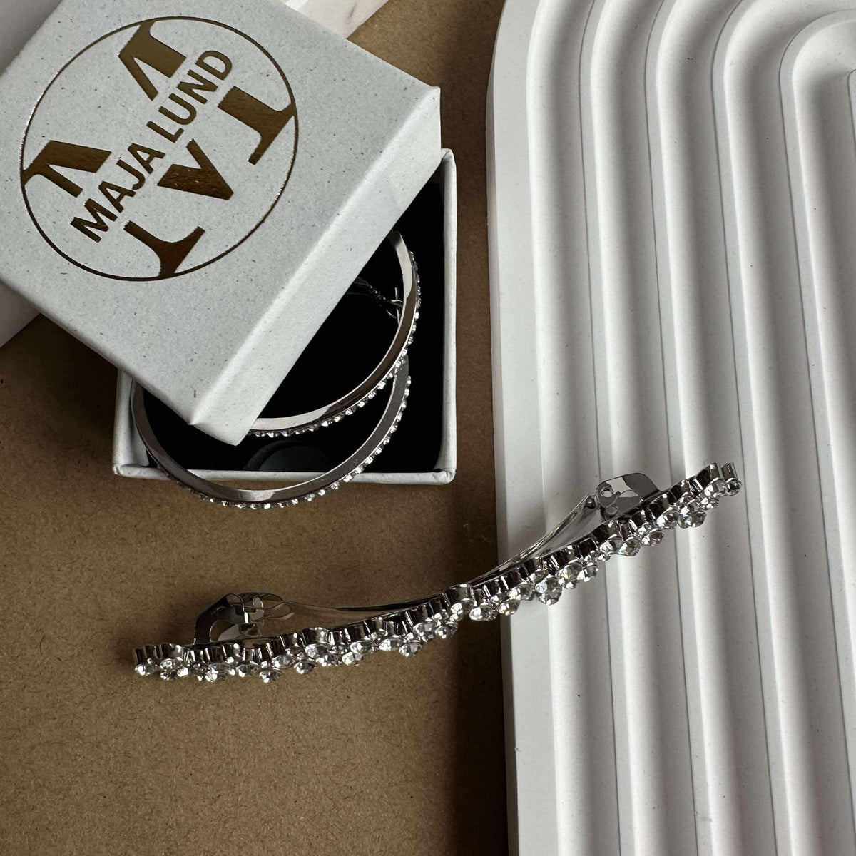 Haarclip Leonora silver