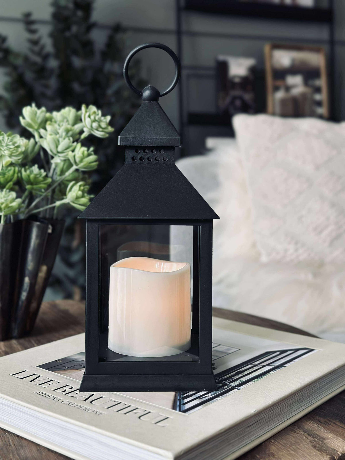 Lantaarn m. timer - Black