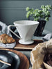 Koffiefilter van porselein