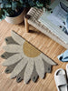 Deurmat Bloem beige