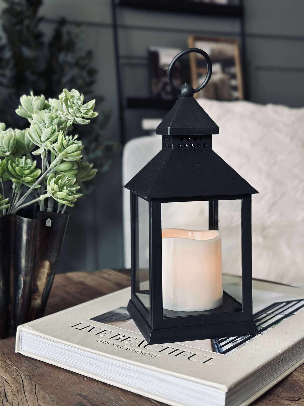 Lantaarn m. timer - Black