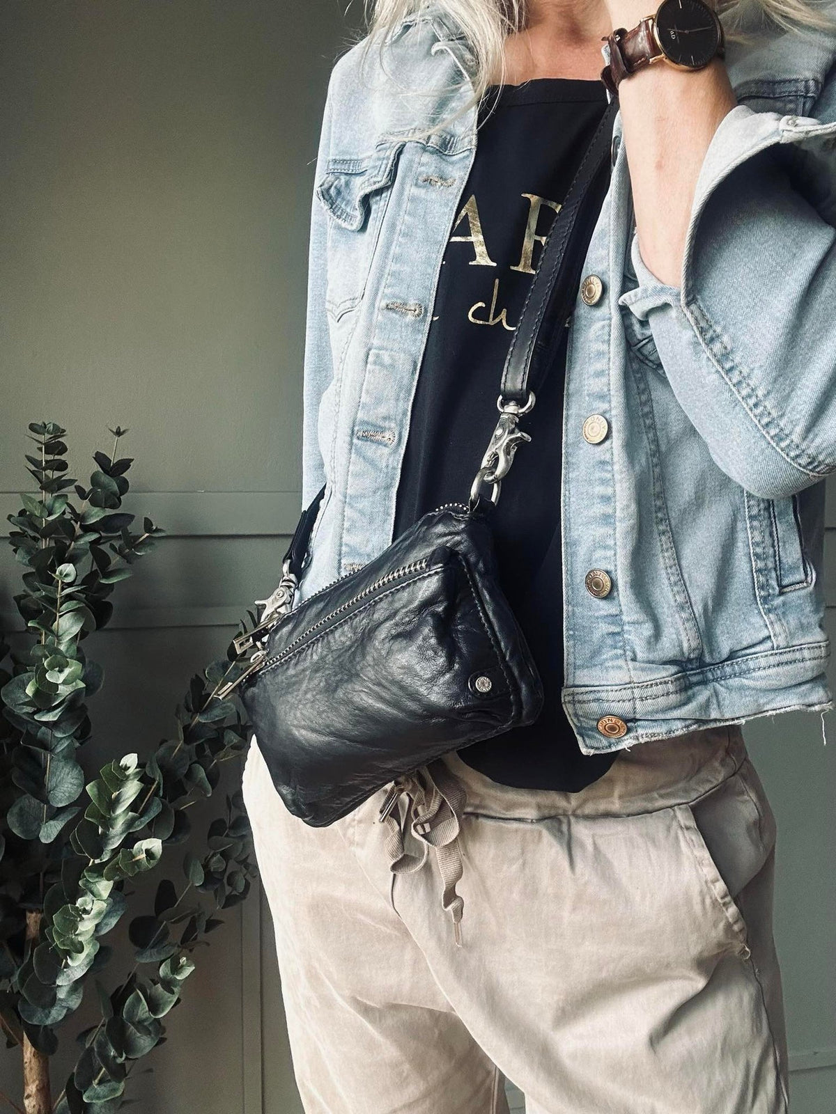 Clutch / crossover - Zwart / zilver