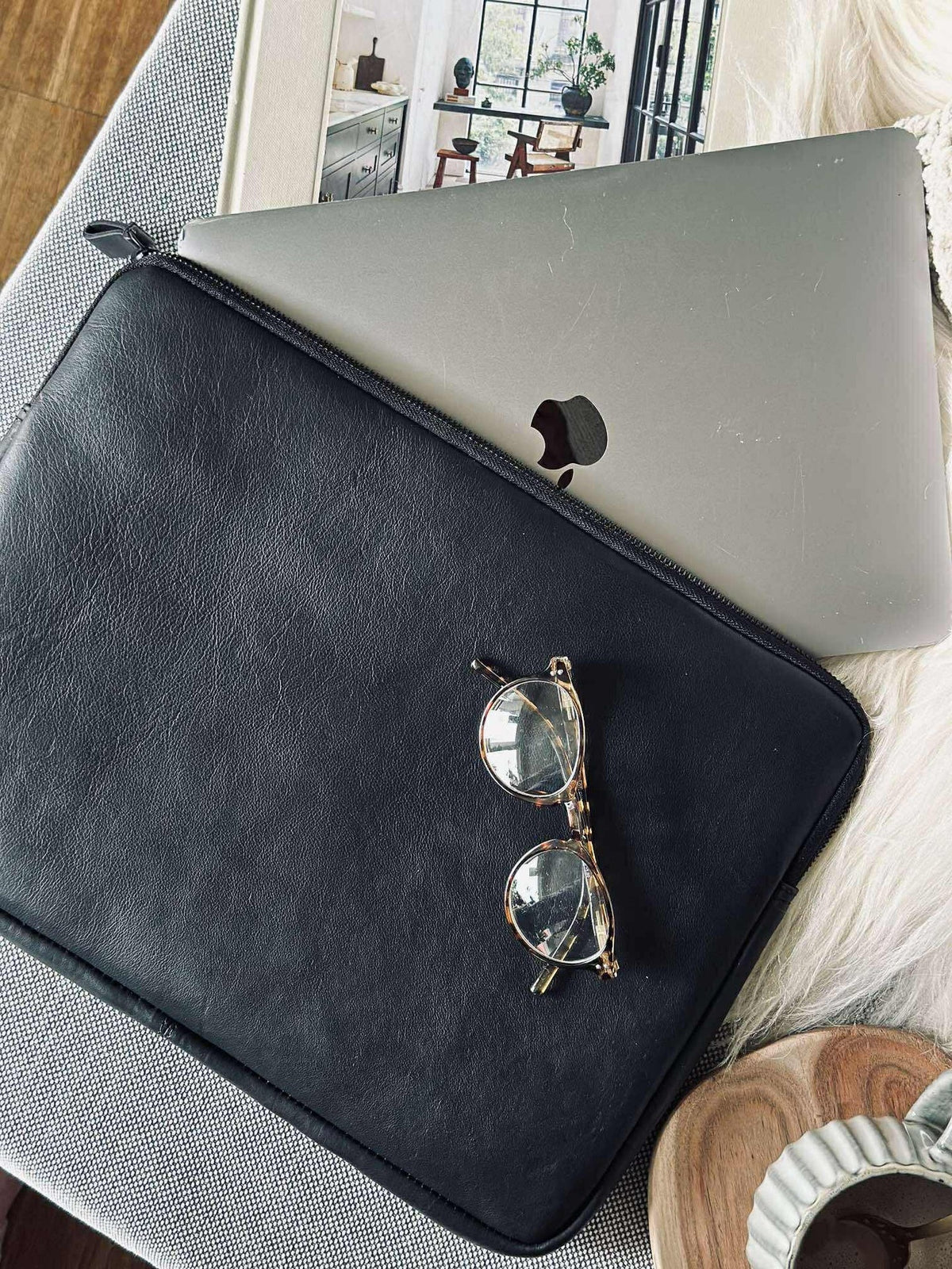 Laptop sleeve - Zwart / zwart
