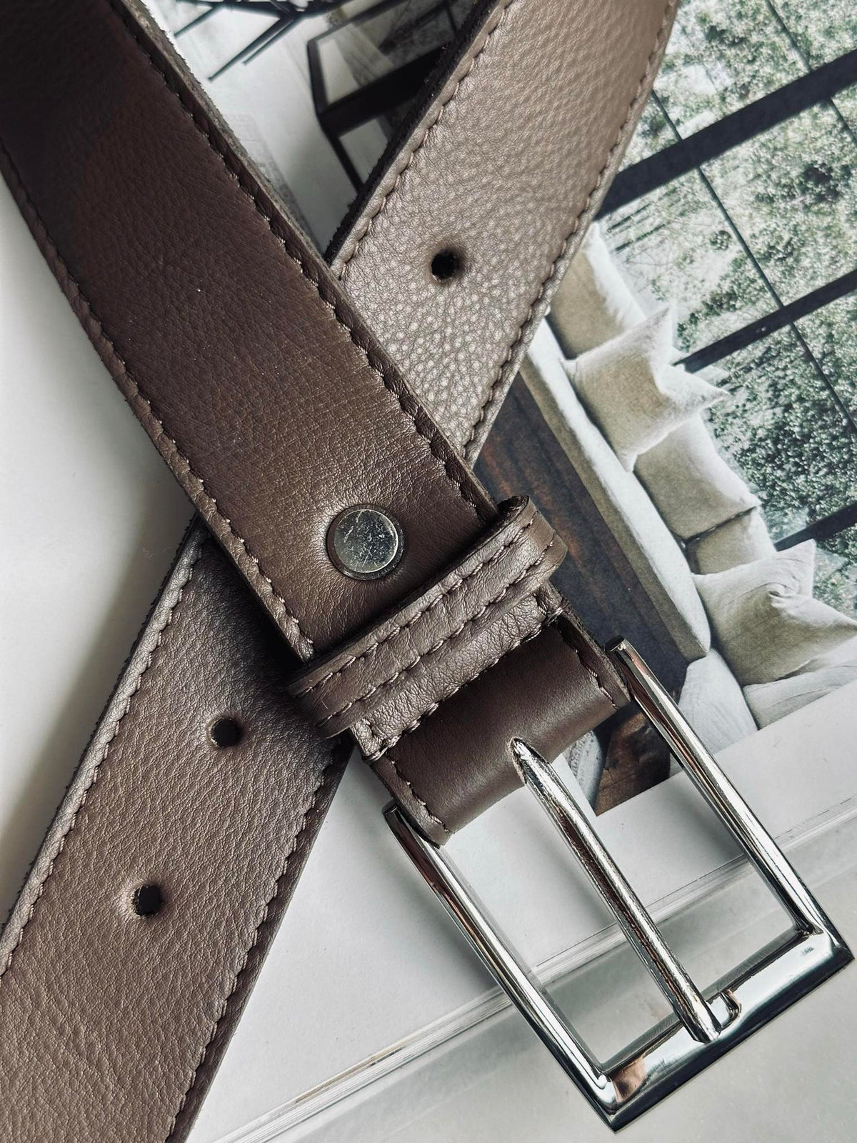 Riem 3,5 cm - Dark taupe