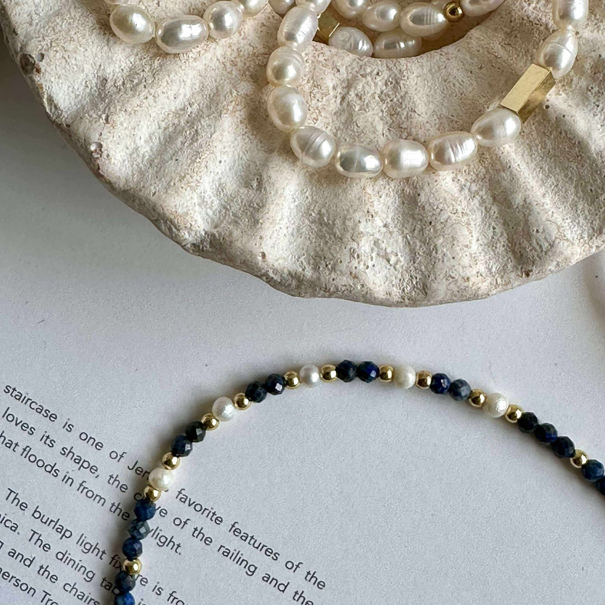 Ketting  Lilja - met echte zoetwaterparels