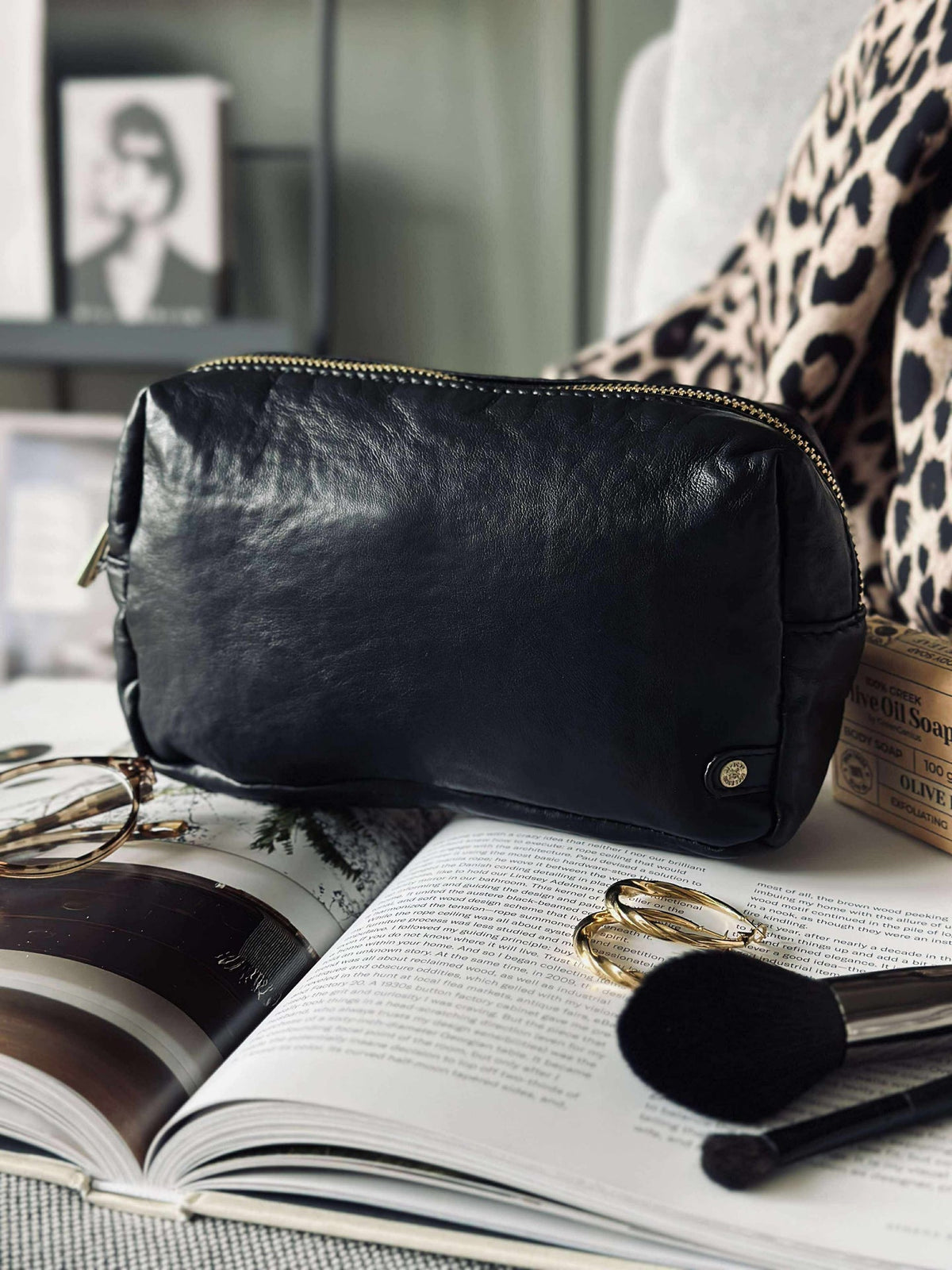 Cosmetisch tasje - Black / gold