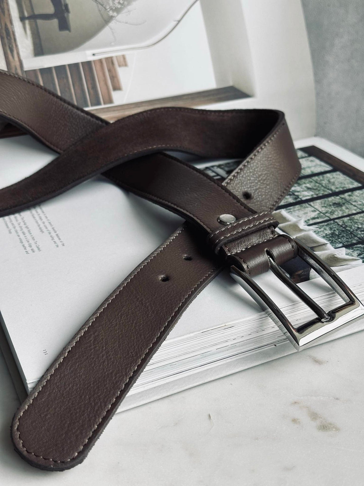 Riem 3,5 cm - Dark taupe
