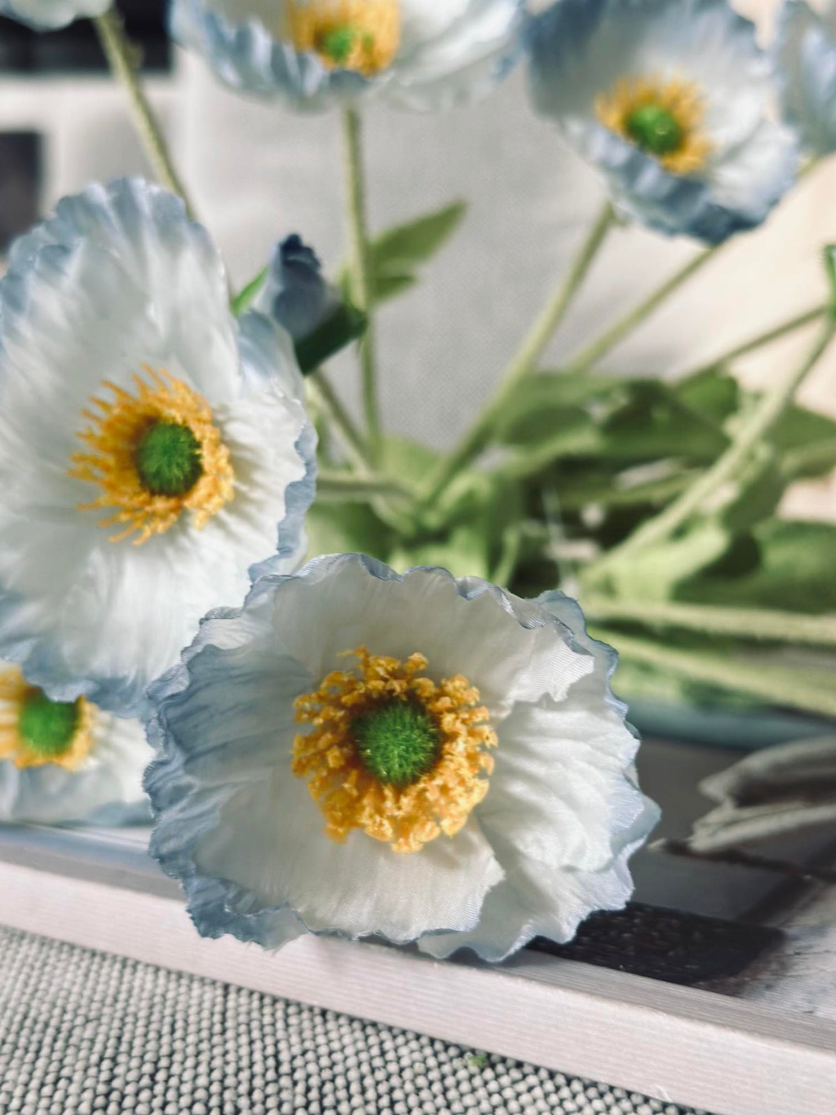 Boeket blauwe klaprozen