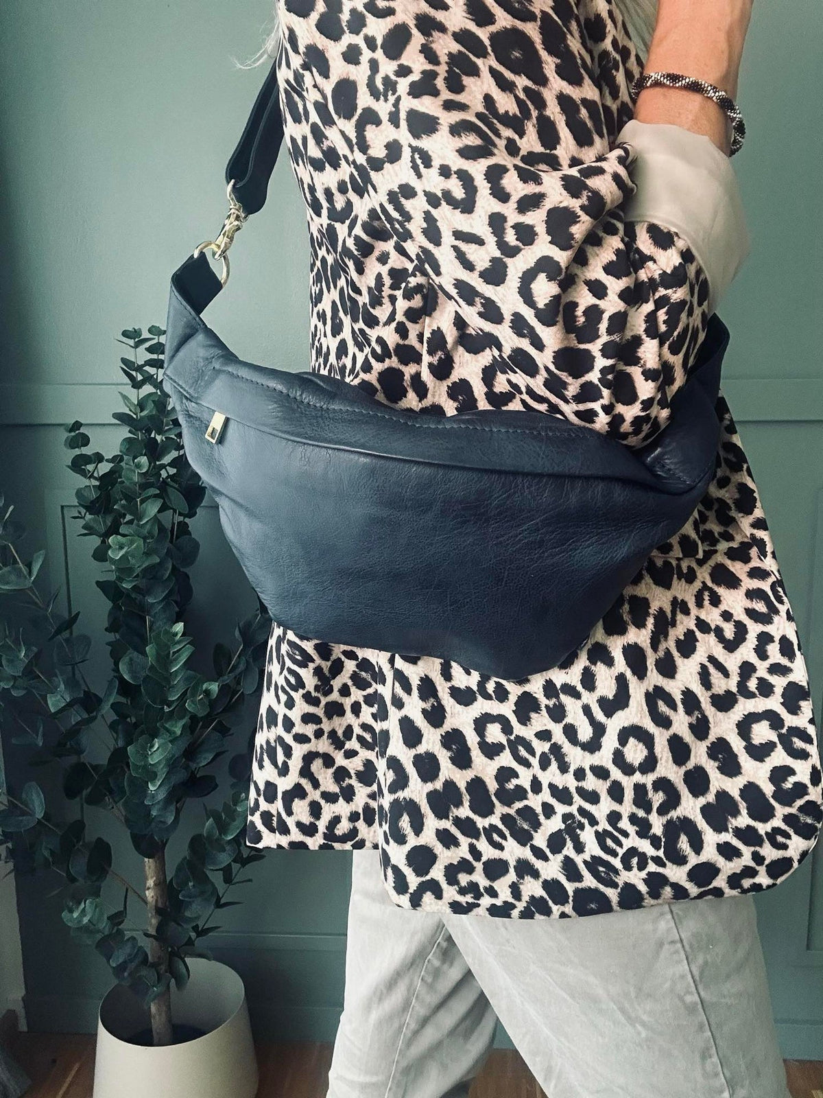Cool Buffy Bumbag van boterzacht leer - Midnight Blue