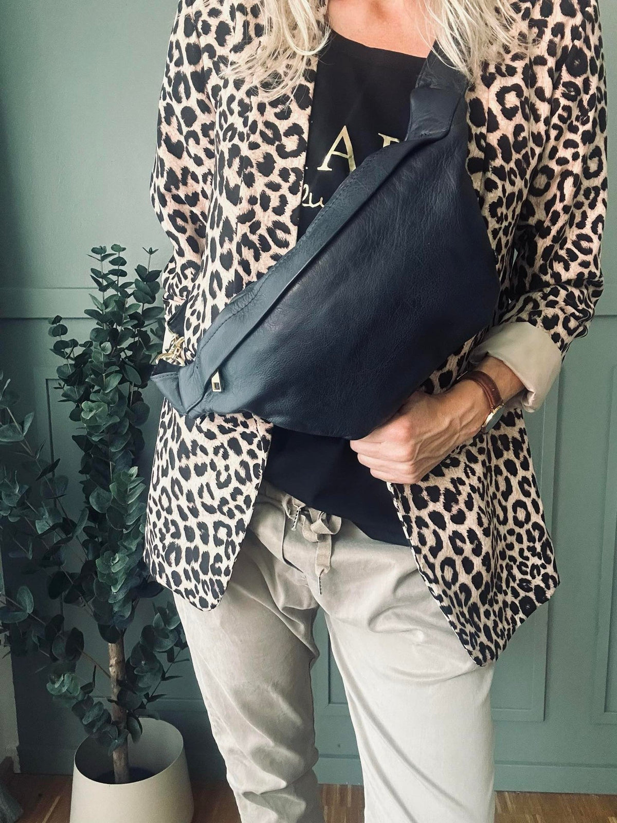 Cool Buffy Bumbag van boterzacht leer - Midnight Blue