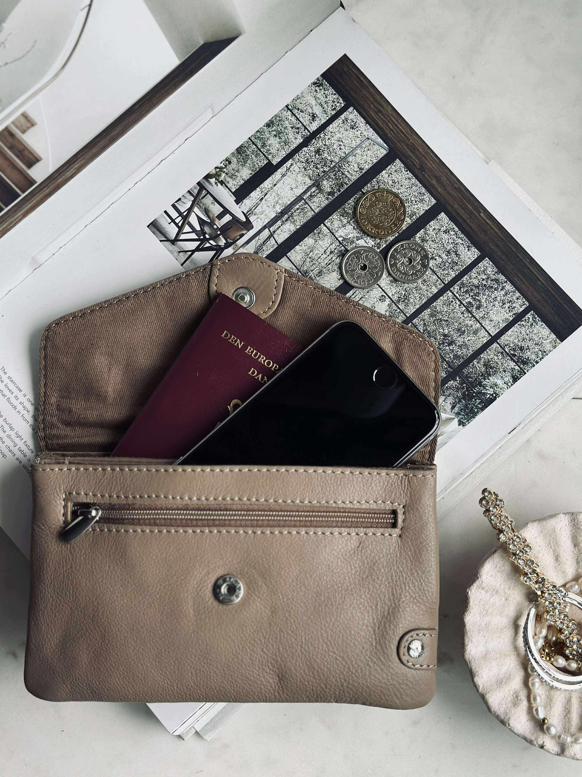 Portemonnee Aura - Dusty Taupe