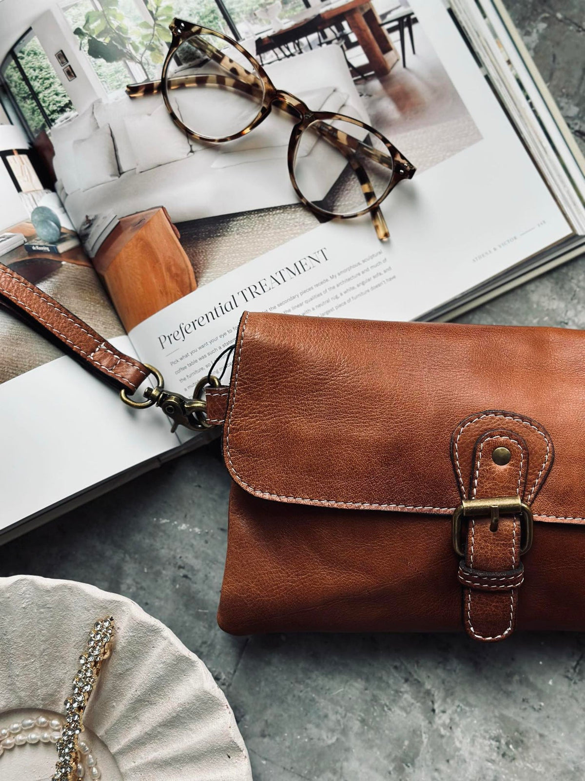 Clutch Jodi - Walnut
