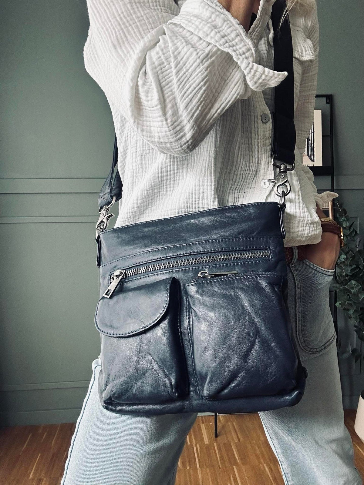 Crossbody NAVY - Ultra zacht