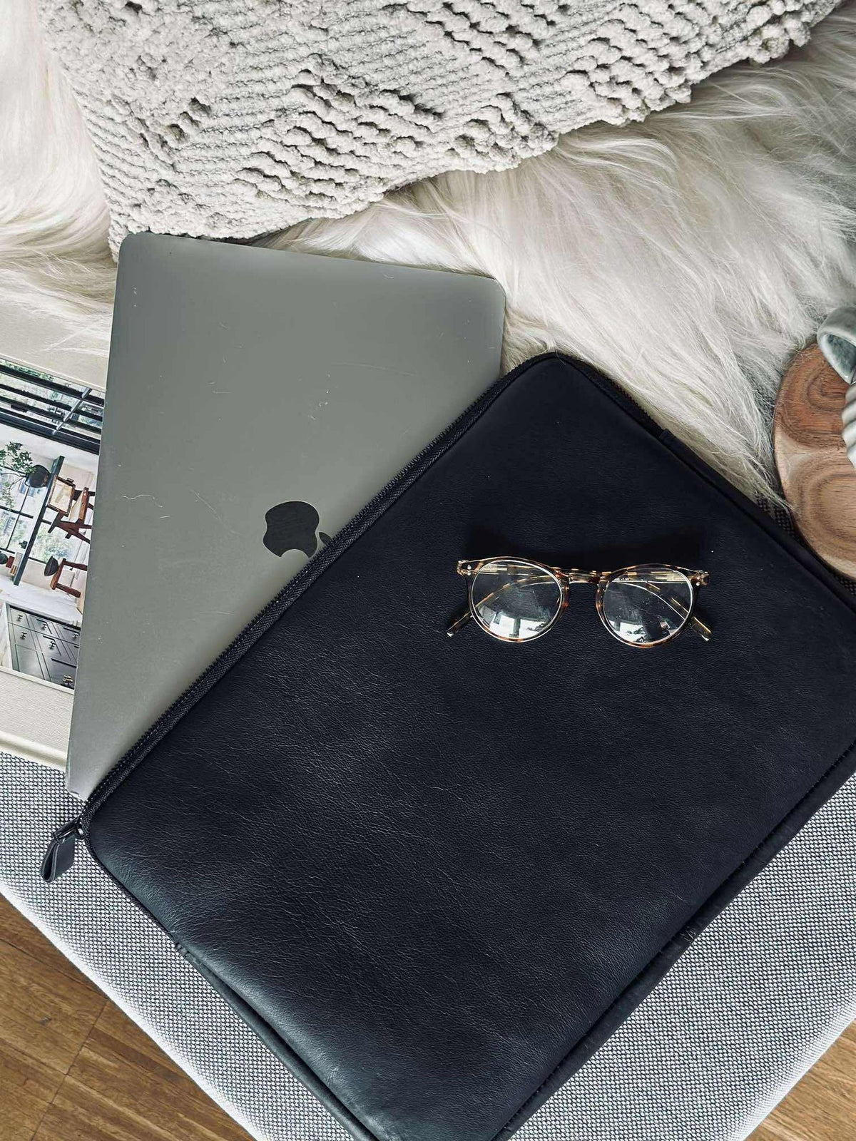 Laptop sleeve - Zwart / zwart