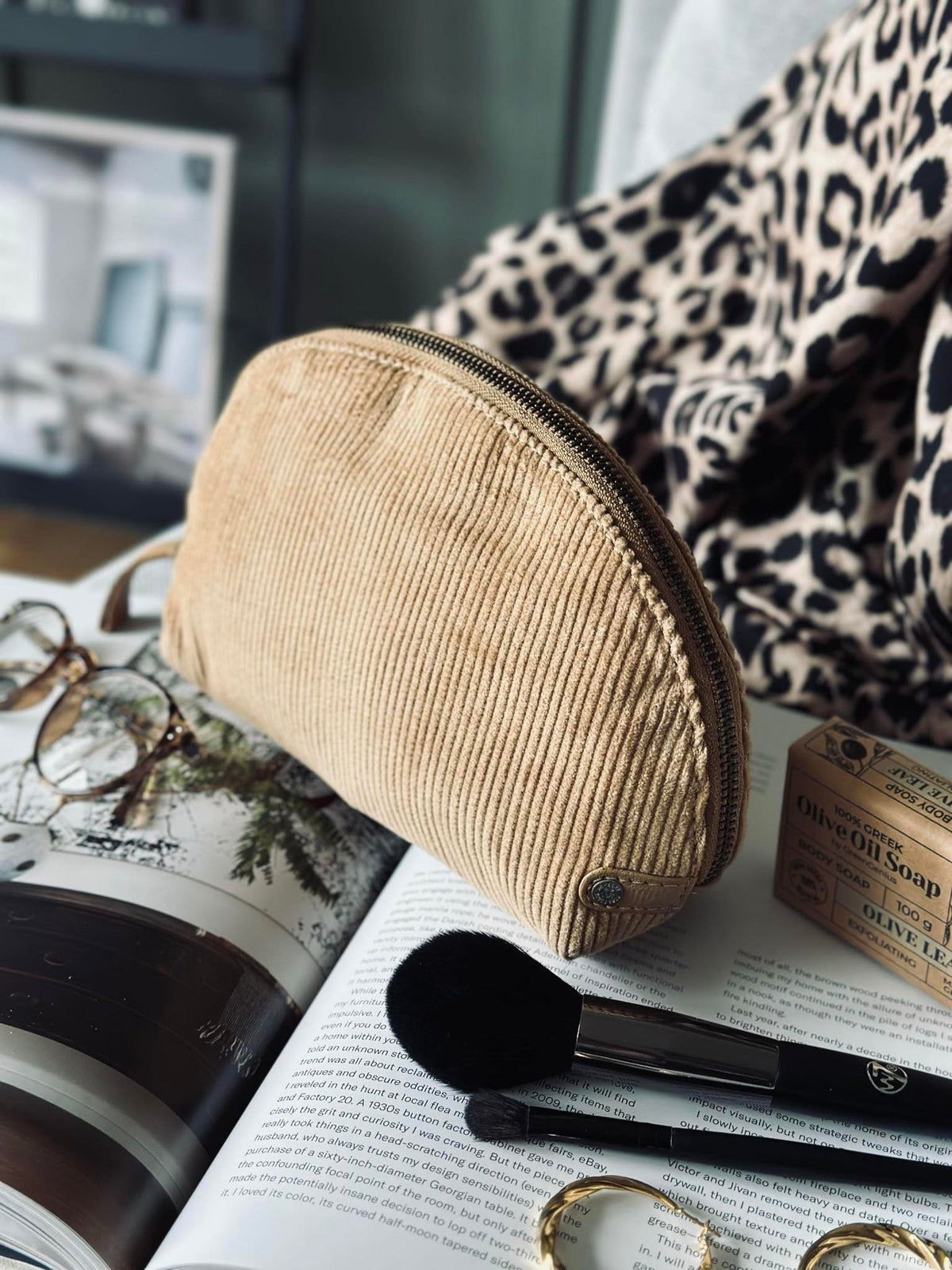 Cosmetische etui - Tan
