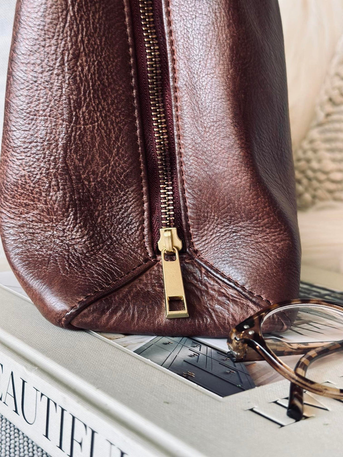 Schoudertas - Brandy leather